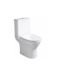 WC à poser Togo Sanitshop- design contemporain, céramique blanche double chasse économique 3/4,5L