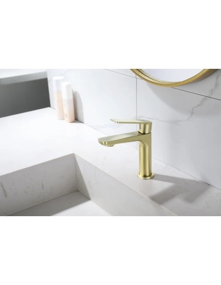 Mitigeur Lavabo Glory or Brossé PVD-Design Élégant et Durable