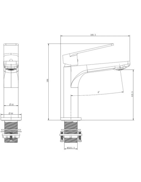 Mitigeur Lavabo Glory or Brossé PVD-Design Élégant et Durable