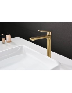 Mitigeur lavabo haut Glory-Or brossé PVD 2