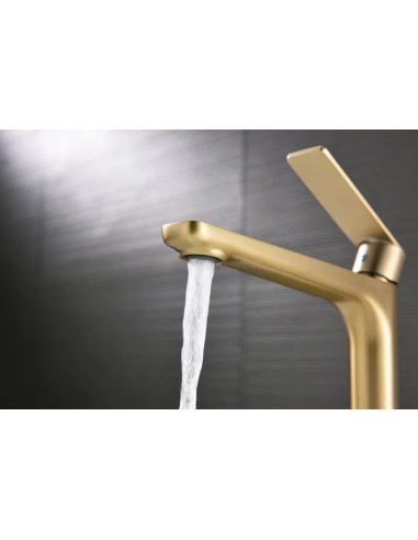 Mitigeur Lavabo Haut Or Brossé PVD-SKY BATH