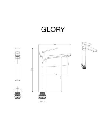 Mitigeur lavabo Glory Chrome-Design Élégant et Durable