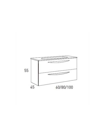 Meuble vasque Arco Noir mat - Visobath / salle de bain design