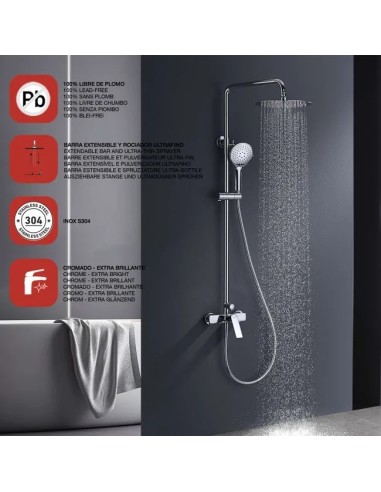Colonne de douche mécanique Glory Chrome/SKY BATH