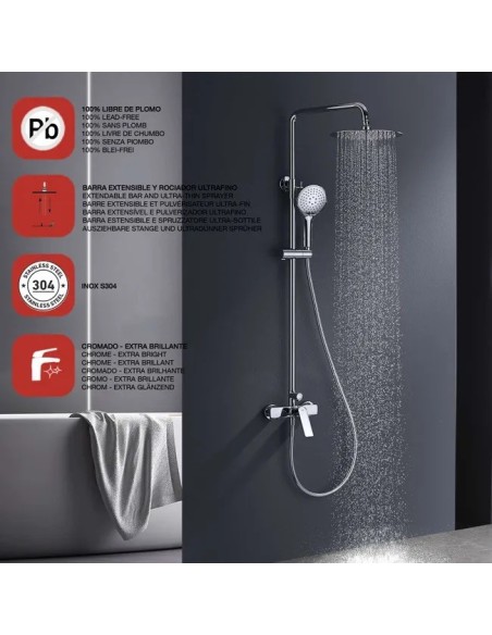 Colonne de douche mécanique Glory Chrome/SKY BATH