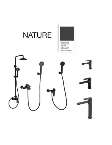 MITIGEUR LAVABO NOIR MAT  NATURE  SKY BATH
