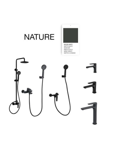 MITIGEUR LAVABO NOIR MAT  NATURE  SKY BATH