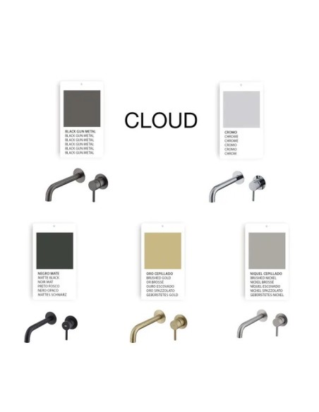 Mitigeur mural Cloud Black gun metal PVD en inox S304 / Skt Bath