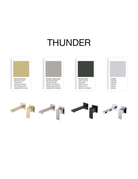 Mitigeur Lavabo Mural Thunder Or Brossé /Sky Bath