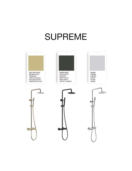Colonne de douche thermostatique SUPRÊME Chrome/Sky Bath