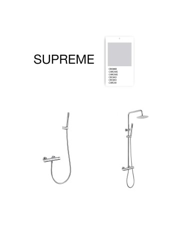Colonne de douche thermostatique SUPRÊME Chrome/Sky Bath