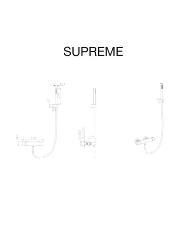 Mitigeur de douche thermostatique or brossé Supreme Sky Bath / Sécurité et Design