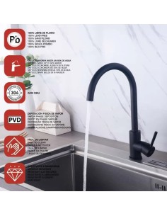 Mitigeur d'évier de cuisine SKY BATH/Noir mat 2