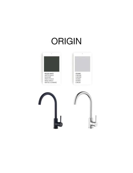 Mitigeur Évier Cuisine Noir Mat SKY BATH/inox S304/Bec pivotant