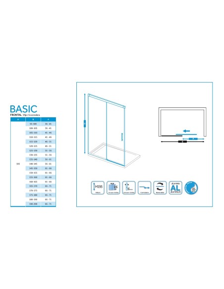 Paroi de douche Or 145 Basic 1fixe+1 coulissant