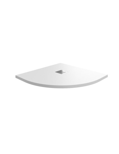 Receveur de douche Ardesian semi-circulaire GME Blanc/ Antidérapant effet ardoise