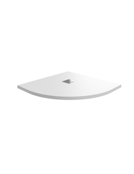 Receveur de douche Ardesian semi-circulaire GME Blanc/ Antidérapant effet ardoise