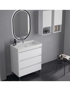 Meuble vasque Orosi Duplach/ Meuble de salle de bain moderne avec tiroirs Soft Close
