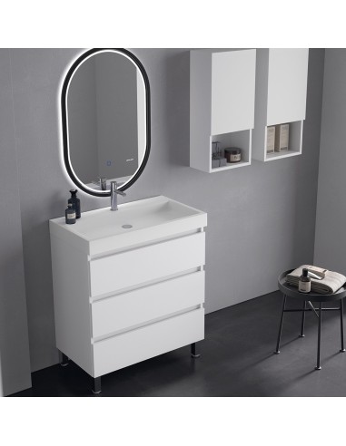 Meuble vasque Orosi Duplach/ Meuble de salle de bain moderne avec tiroirs Soft Close