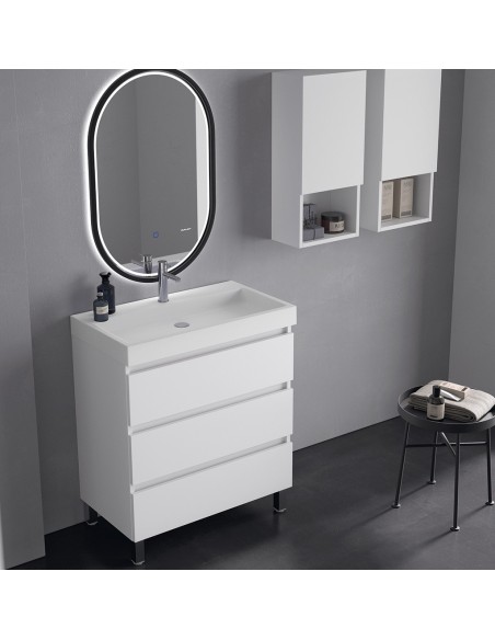 Meuble vasque Orosi Duplach/ Meuble de salle de bain moderne avec tiroirs Soft Close