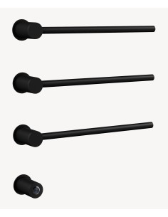 Sèche serviettes Kroos 3 tubes noir mat / Design moderne pour salle de bain