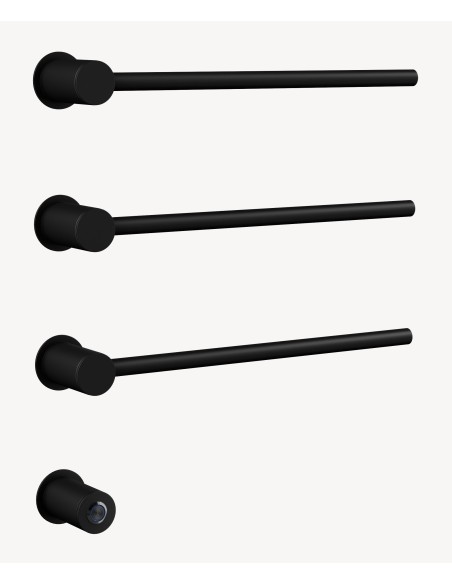 Sèche serviettes Kroos 3 tubes noir mat / Design moderne pour salle de bain