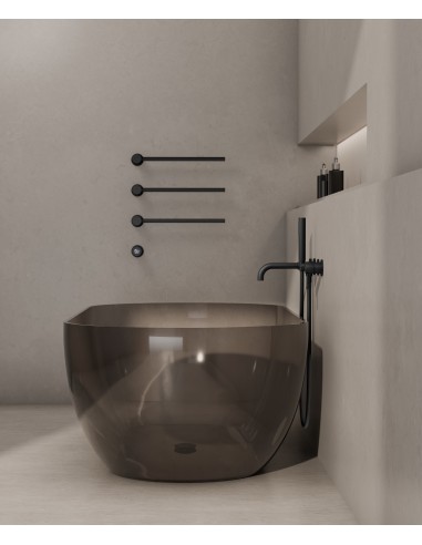 Sèche serviettes Kroos 3 tubes noir mat / Design moderne pour salle de bain