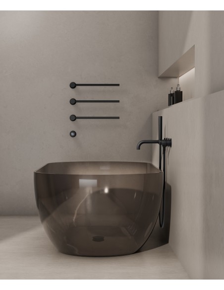 Sèche serviettes Kroos 3 tubes noir mat / Design moderne pour salle de bain