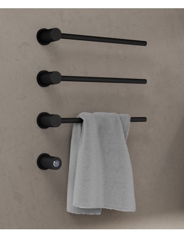 Sèche serviettes Kroos 3 tubes noir mat / Design moderne pour salle de bain
