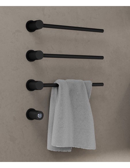 Sèche serviettes Kroos 3 tubes noir mat / Design moderne pour salle de bain