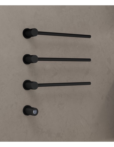 Sèche serviettes Kroos 3 tubes noir mat / Design moderne pour salle de bain