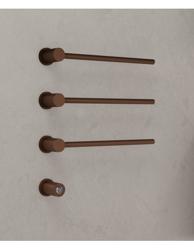 Sèche-serviettes Kroos 3 tubes or rosé mat / Design moderne pour salle de bain