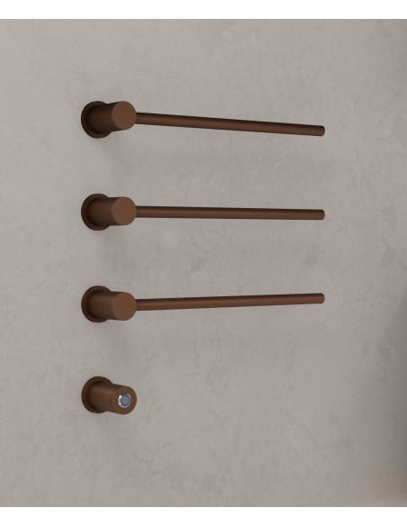 Sèche-serviettes Kroos 3 tubes or rosé mat / Design moderne pour salle de bain