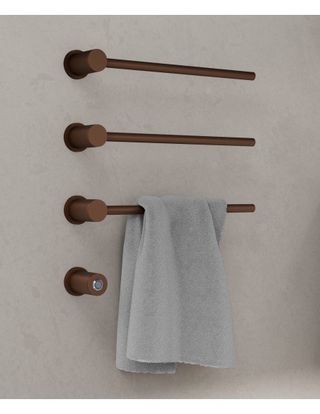 Sèche-serviettes Kroos 3 tubes or rosé mat / Design moderne pour salle de bain