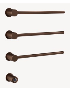 Sèche-serviettes Kroos 3 tubes or rosé mat / Design moderne pour salle de bain 2