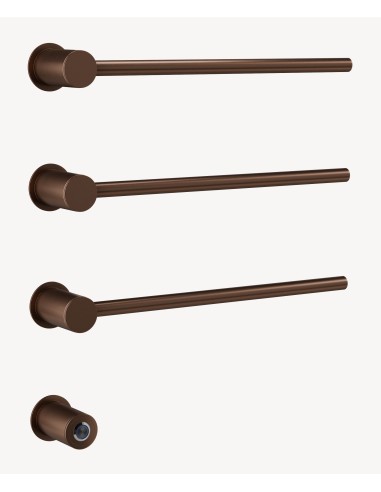 Sèche-serviettes Kroos 3 tubes or rosé mat / Design moderne pour salle de bain
