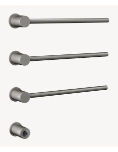 Sèche-serviettes Kroos 3 tubes Nickel brossé mat/ Design moderne pour salle de bain