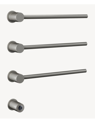 Sèche-serviettes Kroos 3 tubes Nickel brossé mat/ Design moderne pour salle de bain