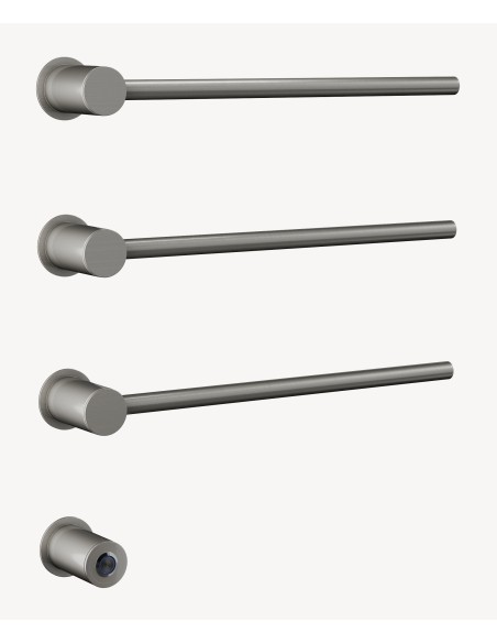 Sèche-serviettes Kroos 3 tubes Nickel brossé mat/ Design moderne pour salle de bain