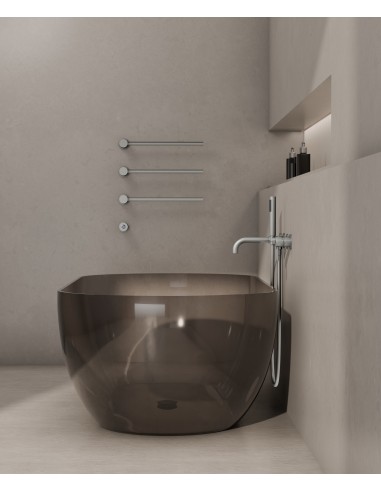 Sèche-serviettes Kroos 3 tubes Nickel brossé mat/ Design moderne pour salle de bain