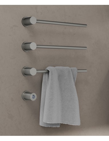 Sèche-serviettes Kroos 3 tubes Nickel brossé mat/ Design moderne pour salle de bain