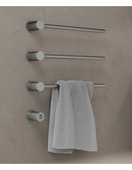 Sèche-serviettes Kroos 3 tubes Nickel brossé mat/ Design moderne pour salle de bain