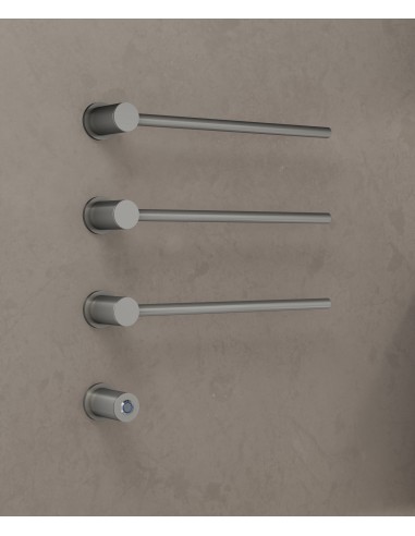 Sèche-serviettes Kroos 3 tubes Nickel brossé mat/ Design moderne pour salle de bain