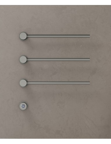 Sèche-serviettes Kroos 3 tubes Nickel brossé mat/ Design moderne pour salle de bain