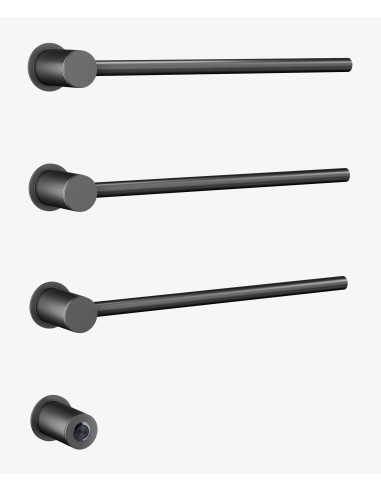 Sèche-serviettes Kroos 3 tubes Gun Métal  mat/ Design moderne pour salle de bain