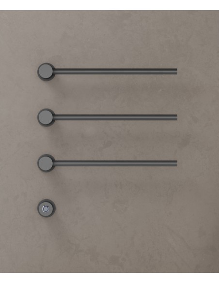 Sèche-serviettes Kroos 3 tubes Gun Métal  mat/ Design moderne pour salle de bain