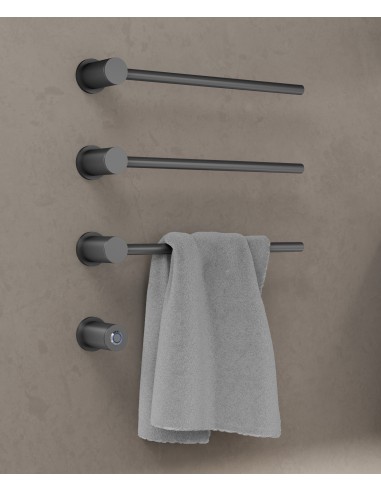 Sèche-serviettes Kroos 3 tubes Gun Métal  mat/ Design moderne pour salle de bain