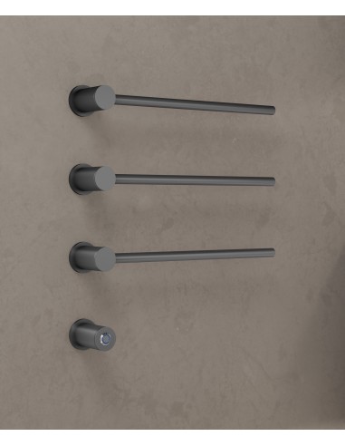 Sèche-serviettes Kroos 3 tubes Gun Métal  mat/ Design moderne pour salle de bain