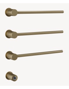 Sèche-serviettes Kroos 3 tubes Doré Brossé  mat/ Design moderne pour salle de bain