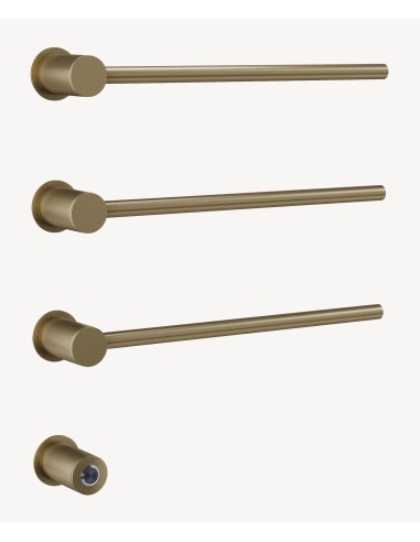 Sèche-serviettes Kroos 3 tubes Doré Brossé  mat/ Design moderne pour salle de bain
